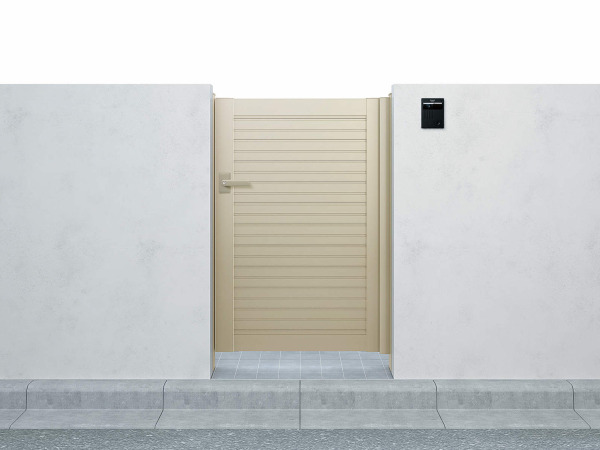 正規】YKKAPシンプレオ5型 横目隠し片開き 門扉を値引45%工事販売