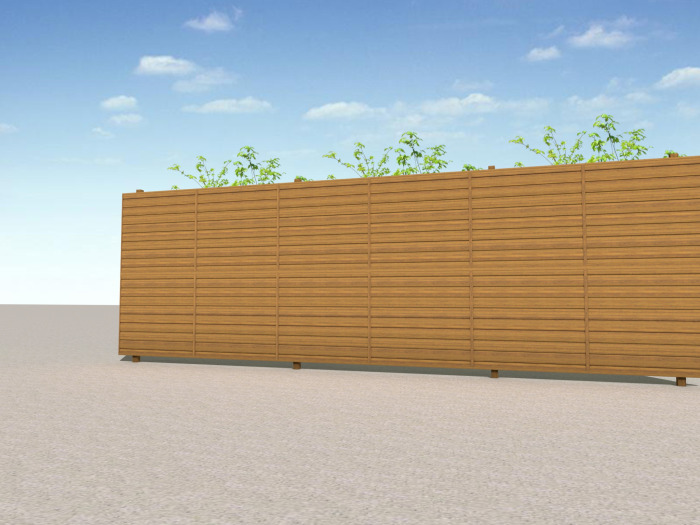 正規】LIXIL木製調AA YL1型 横ルーバー アルミ多段柱形材 フェンスを値