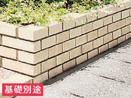 正規 東洋工業プリウスブリック サハラ ウォール 白色レンガ ブロック レンガ塀を値引14 工事販売