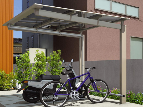 日時指定 サイクルポート Calo キャロキャロ 自転車置き場 電動自転車 おしゃれ 屋根 自転車 バイク ひさしっくす