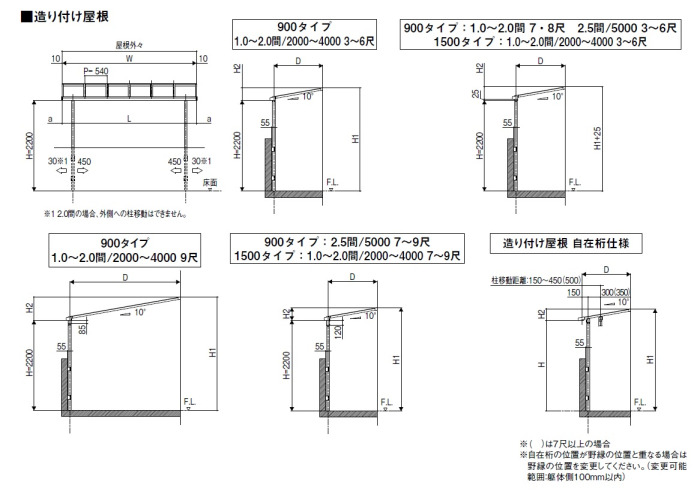 正規】LIXILテラスVS F 積雪30cm対応2階ベランダ用 バルコニー屋根を値