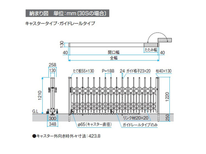 １着でも送料無料 エクステリアのキロ 店三協アルミ クロスゲートP ペットガードタイプ 片開きタイプ 30SH12 1219mm ガイドレールタイプ  後付け カーゲート 伸縮門扉