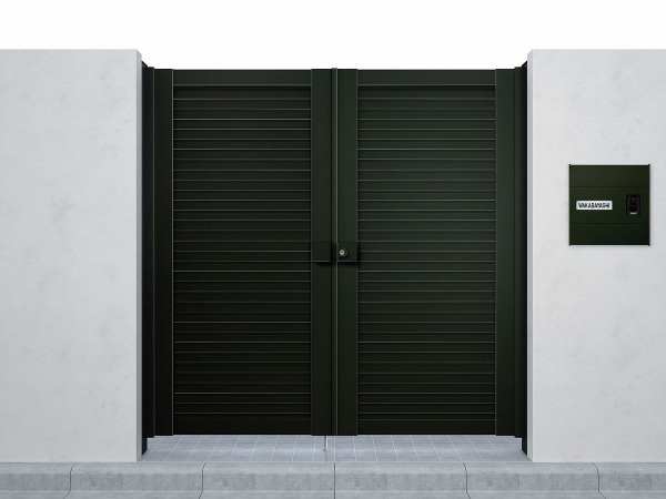 正規】YKKAPシンプレオ5型 横目隠し両開き 門扉を値引45%工事販売
