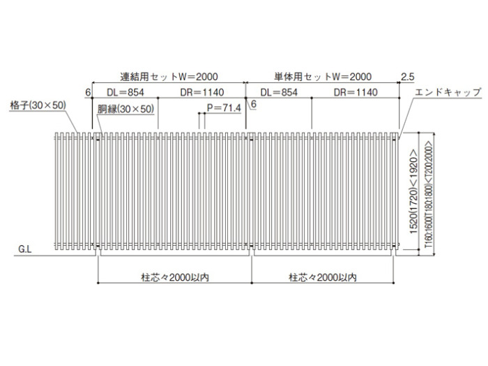正規】YKKAPルシアス スクリーンS02型形材 フェンスを値引45%工事販売