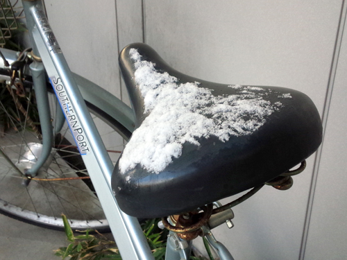 雪や霜から自転車を守る