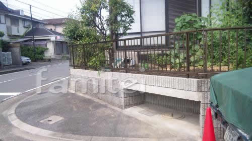 生駒市の塀修理　塀修理　縦格子フェンス