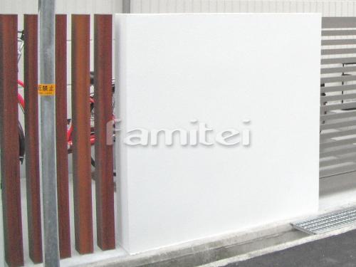 デザイン目隠し塀 塗り壁 アイカ工業 ジョリパット塗装 木製調デザインアルミ角柱 プランパーツ 角材