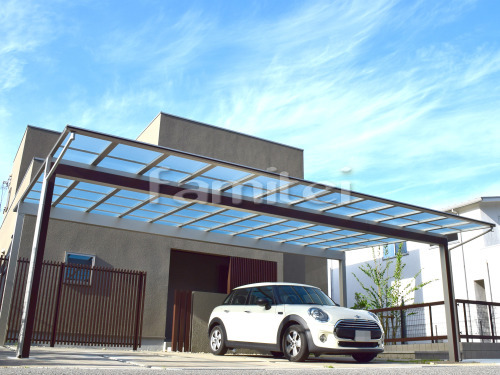 西宮市 リフォームシンプル オープン外構 アプローチ カーポート フェンス テラス屋根