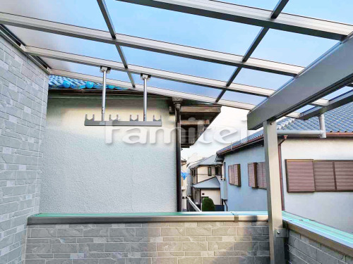 施工例：ベランダ屋根 YKKAP ソラリアテラス屋根 2階用 - 福岡熊本 