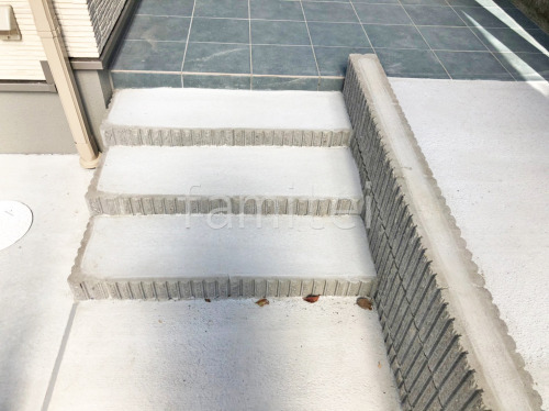 玄関アプローチ 化粧ブロック階段 ユニソン ジャスティ